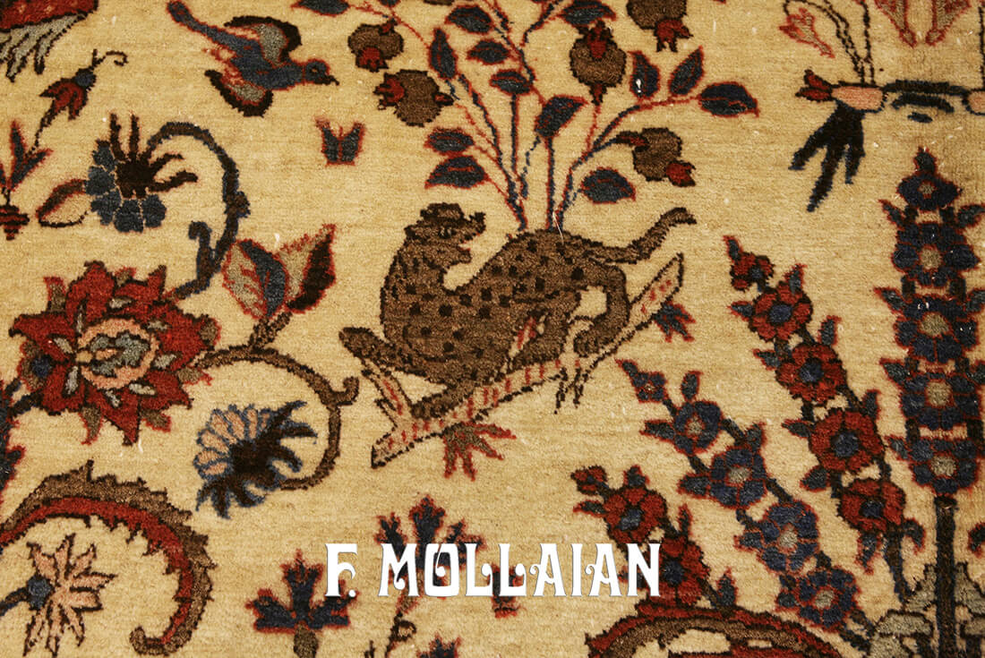 Semi-Antique Persian Qum Old Carpet n°:60903231